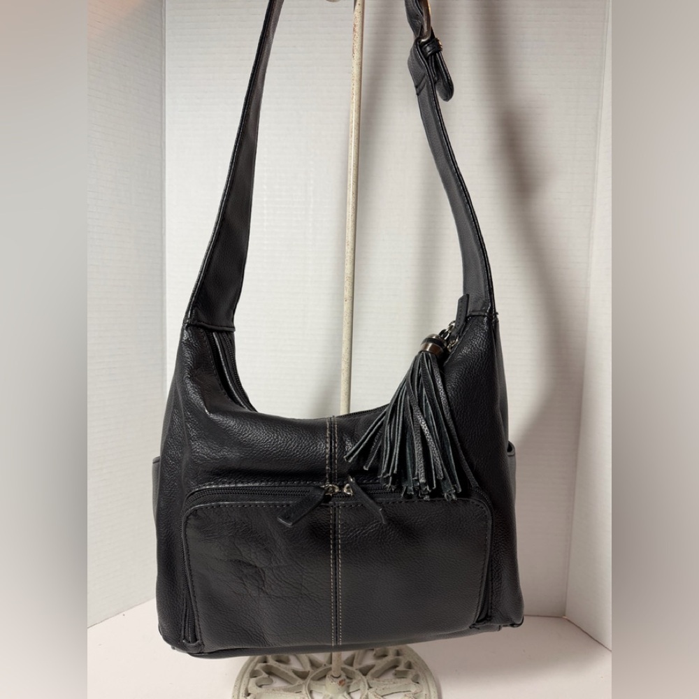 Black Leather Shoulder Bag